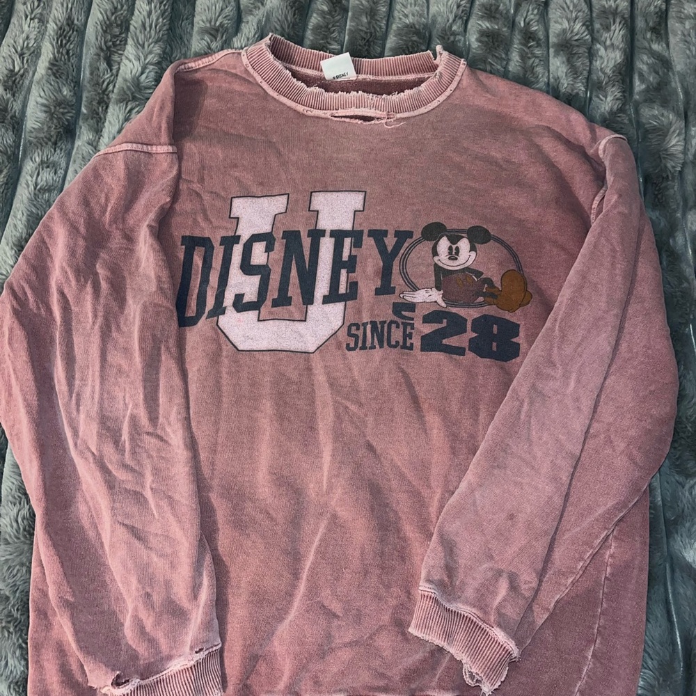 Disney Men's Crewneck Sweater in Pink